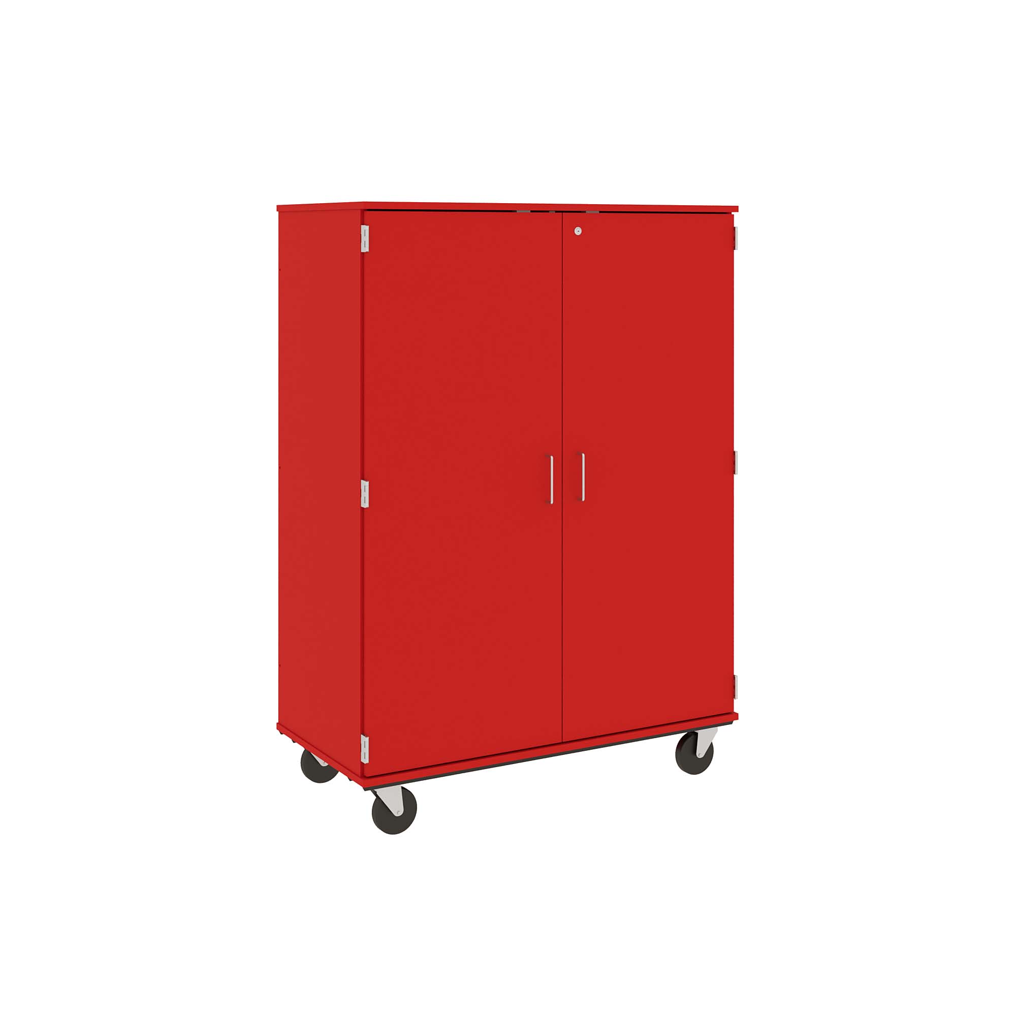 67 inch High Mobile Shelf Storage Cart with Lockable Doors Tulip Red[https://cdn11.bigcommerce.com/s-ae8l2aaf6n/product_images/attribute_value_images/63339.preview.jpg?t=1752509766] SKU SMS-04-V127-80181-F67-D98