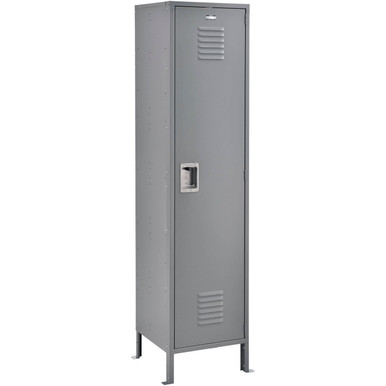 18'' Wide Steel Gear Locker with Recessed Handle and Coat Storage Options, 18'' W x 21'' D x 78'' H, Steel, Unassembled SMS-05-V04-SSG601821