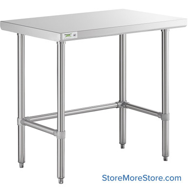 Stainless Steel Top Table 24''W x 36''D x 35.13''H - T2436GTE SMS-10-V69-T2436GTE