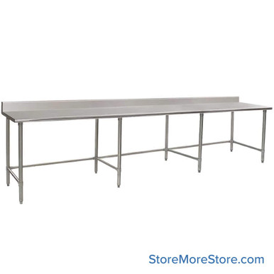 Stainless Steel Top Table 30''W x 132''D x 35.13''H - T30132GTEB-BS SMS-10-V69-T30132GTEB-BS