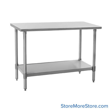Stainless Steel Top Table 24''W x 48''D x 35.13''H - T2448E SMS-10-V69-T2448E