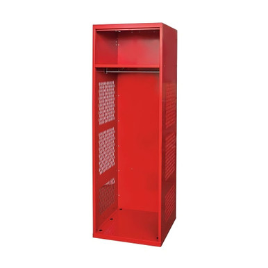 Red Firefighter Gear Locker for Station Equipment Storage, 24'' W x 18'' D x 72'' H, Upper Shelf Only SMS-05-V39-WSNN482-1C-FF