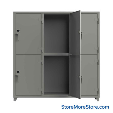 Heavy Duty Lockers 72''W x 24''D x 75''H - 66-6D-24-2T-L-BFH SMS-05-V03-66-6D-24-2T-L-BFH