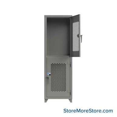 Heavy Duty Lockers 24''W x 24''D x 75''H - 26-2H-24-2T-L-NX-ST SMS-05-V03-26-2H-24-2T-L-NX-ST