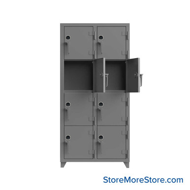Heavy Duty Lockers 36''W x 18''D x 75''H - 36-8D-18-4T-L-AT SMS-05-V03-36-8D-18-4T-L-AT