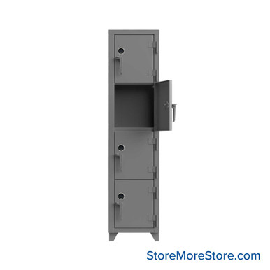 Heavy Duty Lockers 18''W x 18''D x 75''H - 1.66-4D-18-4T-L-AT SMS-05-V03-1.66-4D-18-4T-L-AT
