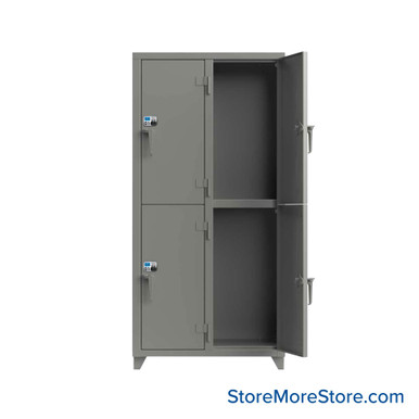 Heavy Duty Lockers 36''W x 18''D x 75''H - 36-4D-18-2T-L-NX-ST SMS-05-V03-36-4D-18-2T-L-NX-ST