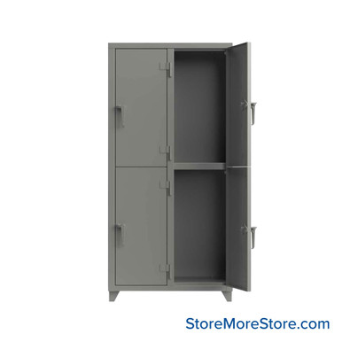 Heavy Duty Lockers 36''W x 18''D x 75''H - 36-4D-18-2T-L SMS-05-V03-36-4D-18-2T-L