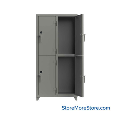 Heavy Duty Lockers 36''W x 18''D x 75''H - 36-4D-18-2T-L-BFH SMS-05-V03-36-4D-18-2T-L-BFH