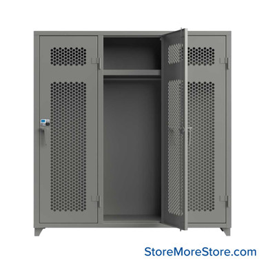 Heavy Duty Lockers 72''W x 24''D x 75''H - 66-3H-24-1T-L-NX-ST SMS-05-V03-66-3H-24-1T-L-NX-ST