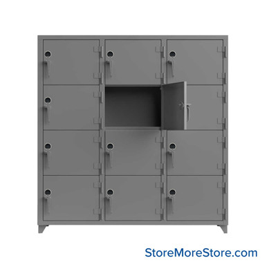 Heavy Duty Lockers 72''W x 24''D x 75''H - 66-12D-24-4T-L-AT SMS-05-V03-66-12D-24-4T-L-AT