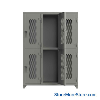 Heavy Duty Lockers 54''W x 18''D x 75''H - 4.66-6H-18-2T-L SMS-05-V03-4.66-6H-18-2T-L