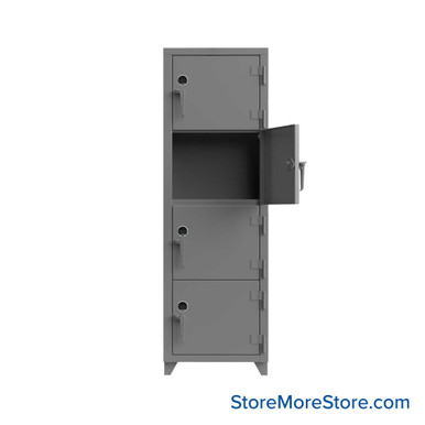 Heavy Duty Lockers 24''W x 24''D x 75''H - 26-4D-24-4T-L-BFH SMS-05-V03-26-4D-24-4T-L-BFH