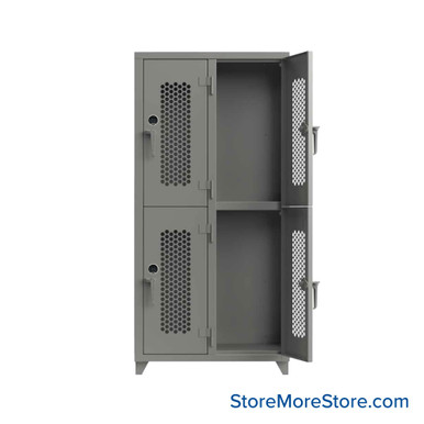 Heavy Duty Lockers 36''W x 18''D x 75''H - 36-4H-18-2T-L-BFH SMS-05-V03-36-4H-18-2T-L-BFH