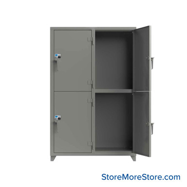 Heavy Duty Lockers 48''W x 24''D x 75''H - 46-4D-24-2T-L-NX-ST SMS-05-V03-46-4D-24-2T-L-NX-ST
