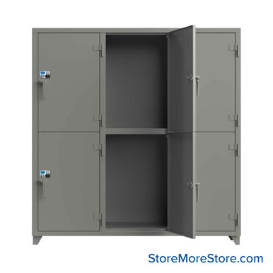 Heavy Duty Lockers 72''W x 24''D x 75''H - 66-6D-24-2T-L-NX-ST SMS-05-V03-66-6D-24-2T-L-NX-ST