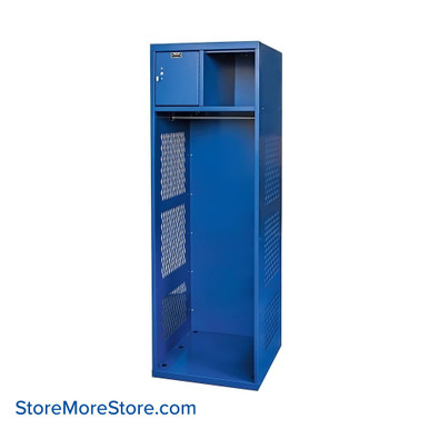 Athletic Locker, 24'' W x 24'' D x 72'' H, Steel, Upper Shelf w/ Upper Security Box SMS-05-V39-WSBN442-1C