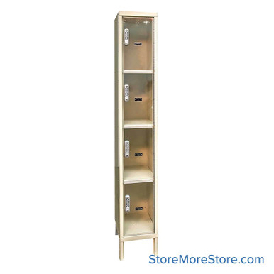 Clear Door Lockers 12''W x 12''D x 78''H - UESVP1228-6A-PT SMS-05-V39-UESVP1228-6A-PT