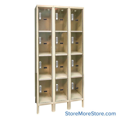 Clear Door Lockers 36''W x 18''D x 78''H - UESVP3288-4PT SMS-05-V39-UESVP3288-4PT