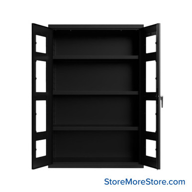 Industrial Metal Cabinet with Glass Doors - 46-LD-243-P-AT SMS-01-V03-46-LD-243-P-AT