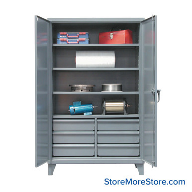 Industrial Metal Cabinet with Glass Doors - 46-244-6/5DB-AT SMS-01-V03-46-244-6/5DB-AT