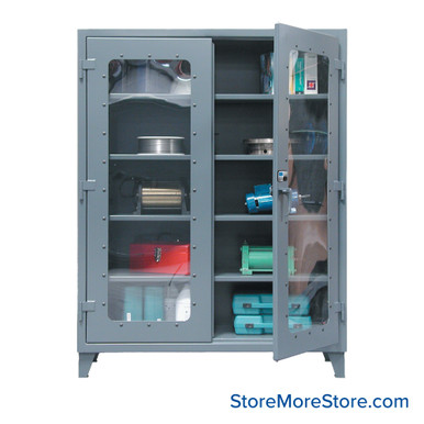 Industrial Metal Cabinet with Glass Doors - 36-LD-244-NX-ST SMS-01-V03-36-LD-244-NX-ST