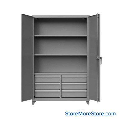 Industrial Metal Cabinet with Glass Doors - 46-243-6/5DB-L-AT SMS-01-V03-46-243-6/5DB-L-AT