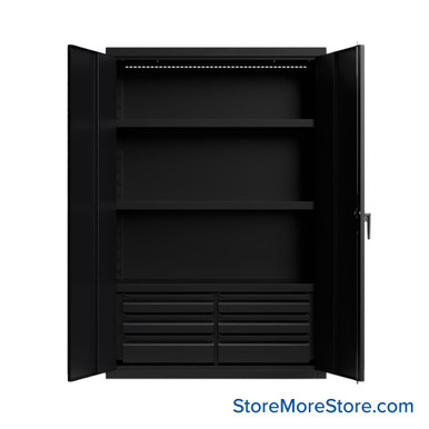 Industrial Metal Cabinet with Glass Doors - 46-243-6/5DB-P-BFH SMS-01-V03-46-243-6/5DB-P-BFH
