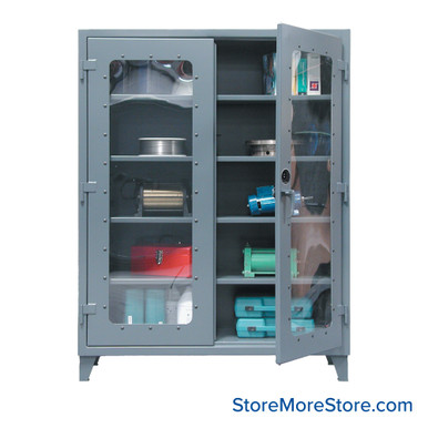 Industrial Metal Cabinet with Glass Doors - 46-LD-244-SR-BFH SMS-01-V03-46-LD-244-SR-BFH