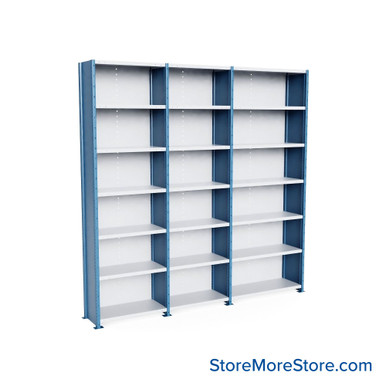Heavy Duty Metal Shelving 124''W x 18''D x 123''H - SCH12018123-XD7 SMS-08-V39-SCH12018123-XD7