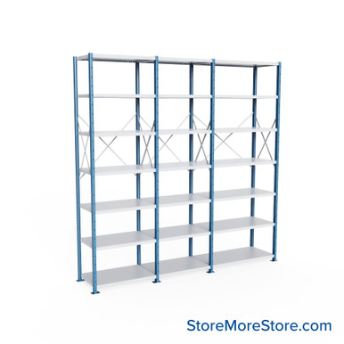 Heavy Duty Metal Shelving 124''W x 18''D x 123''H - SOH12018123-XD7 SMS-08-V39-SOH12018123-XD7