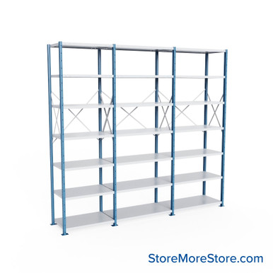 Heavy Duty Metal Shelving 136''W x 24''D x 123''H - SOH13224123-XD7 SMS-08-V39-SOH13224123-XD7