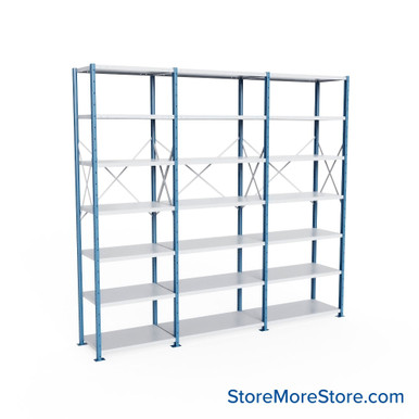 Heavy Duty Metal Shelving 136''W x 24''D x 123''H - SOH13224123-HD7 SMS-08-V39-SOH13224123-HD7