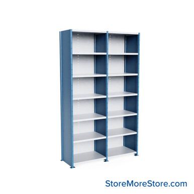 Heavy Duty Metal Shelving 76''W x 24''D x 123''H - SCH07224123-XD7 SMS-08-V39-SCH07224123-XD7