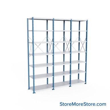 Heavy Duty Metal Shelving 112''W x 24''D x 123''H - SOH10824123-XD7 SMS-08-V39-SOH10824123-XD7