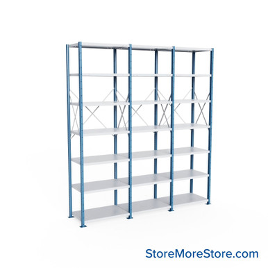 Heavy Duty Metal Shelving 112''W x 24''D x 123''H - SOH10824123-HD7 SMS-08-V39-SOH10824123-HD7