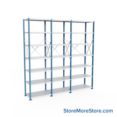 Heavy Duty Metal Shelving 124''W x 24''D x 123''H - SOH12024123-HD7 SMS-08-V39-SOH12024123-HD7