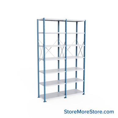 Heavy Duty Metal Shelving 76''W x 24''D x 123''H - SOH07224123-HD7 SMS-08-V39-SOH07224123-HD7