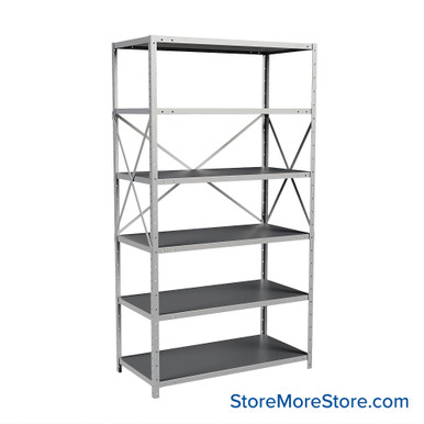 Metal Storage Shelves 24''W x 48''D x 87''H - F4711-24HG SMS-08-V39-F4711-24