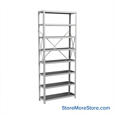 Metal Storage Shelves 12''W x 36''D x 87''H - F4513-12HG SMS-08-V39-F4513-12