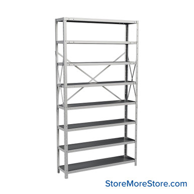 Metal Storage Shelves 12''W x 48''D x 87''H - F5713-12HG SMS-08-V39-F5713-12