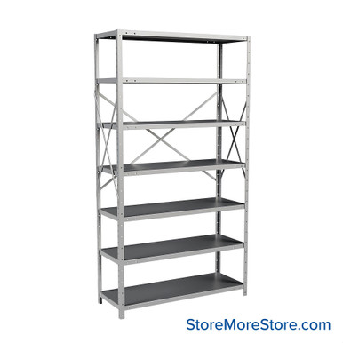 Metal Storage Shelves 18''W x 48''D x 87''H - F4713-18HG SMS-08-V39-F4713-18