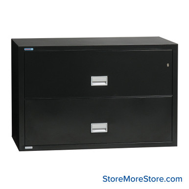 Fireproof Lateral File Cabinet 44''W x 23.63''D - LAT2W44-BLK SMS-01-V136-LAT2W44
