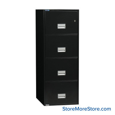 Fireproof Vertical File Cabinet 16.88''W x 31''D x 54''H - LTR4W31-BLK SMS-01-V136-LTR4W31