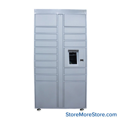 Smart Storage Lockers 39.38''W x 25''D x 80.38''H - 13C-IN-RAL-7040 SMS-05-V100-13C-IN-RAL