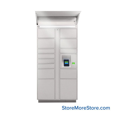 Smart Storage Lockers 39.38''W x 25''D x 84.38''H - 13C-OUT-RAL-7040 SMS-05-V100-13C-OUT-RAL
