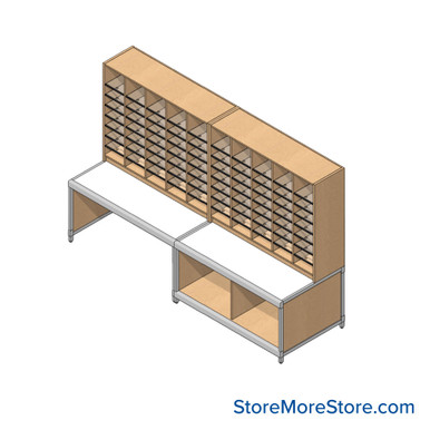 Mailroom Furniture 120''W x 36''D x 78''H - SSG-MR10-1-L SMS-04-V90-SSG-MR10-1-L