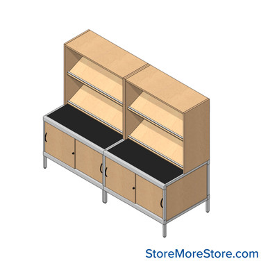 Mailroom Furniture 96''W x 36''D x 78''H - SSG-MR08-3-L SMS-04-V90-SSG-MR08-3-L