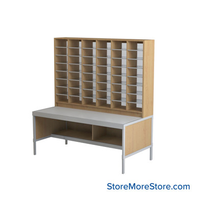 Mailroom Furniture 72''W x 36''D x 78''H - SSG-MR06-1-L SMS-04-V90-SSG-MR06-1-L