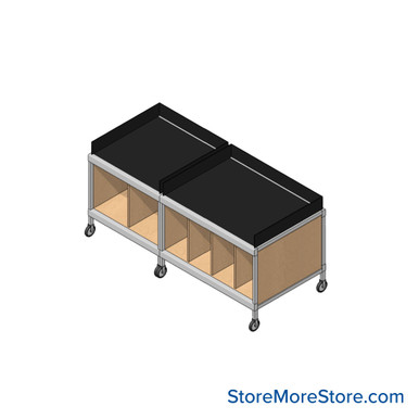 Mailroom Furniture 84''W x 36''D x 36''H - SSG-MR07-2-L SMS-04-V90-SSG-MR07-2-L